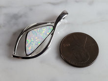 Load image into Gallery viewer, Womens Sterling Silver Opal Modernist Pendant 4.8g E2870