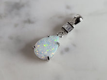 Load image into Gallery viewer, Womens Sterling Silver Modernist Opal Stone Pendant 1.8g E2871