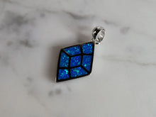 Load image into Gallery viewer, Womens Sterling Silver Modernist Blue Opal Pendant 3.2g E2875