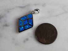 Load image into Gallery viewer, Womens Sterling Silver Modernist Blue Opal Pendant 3.2g E2875