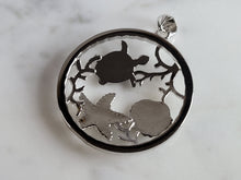 Load image into Gallery viewer, Womens Sterling Silver Blue Opal Turtle Star Fish Pendant 6.2g E2882