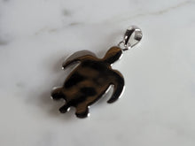 Load image into Gallery viewer, Womens Sterling Silver Blue Opal Sea Turtle Pendant 4.1g E2886