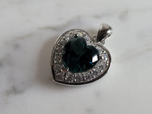 Load image into Gallery viewer, Womens Sterling Silver Modernist CZ Heart Pendant 4.9g E2889