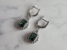 Load image into Gallery viewer, Womens Sterling Silver Modernist CZ Earrings 5.1g E2890