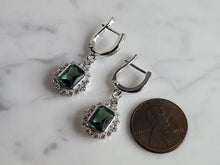Load image into Gallery viewer, Womens Sterling Silver Modernist CZ Earrings 5.1g E2890