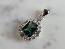 Load image into Gallery viewer, Womens Sterling Silver Modernist CZ Pendant 2.1g E2891