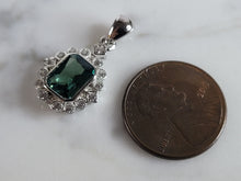 Load image into Gallery viewer, Womens Sterling Silver Modernist CZ Pendant 2.1g E2891