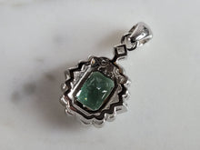 Load image into Gallery viewer, Womens Sterling Silver Modernist CZ Pendant 2.1g E2891