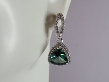 Load image into Gallery viewer, Womens Sterling Silver Modernist CZ Earrings 5.4g E2893