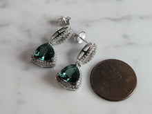 Load image into Gallery viewer, Womens Sterling Silver Modernist CZ Earrings 5.4g E2893