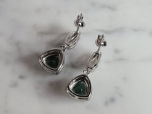 Load image into Gallery viewer, Womens Sterling Silver Modernist CZ Earrings 5.4g E2893