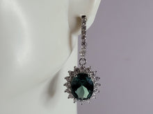 Load image into Gallery viewer, Womens Sterling Silver Modernist CZ Earrings 5.9g E2895