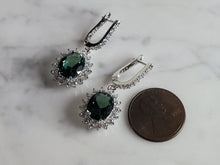 Load image into Gallery viewer, Womens Sterling Silver Modernist CZ Earrings 5.9g E2895