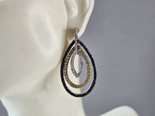 Load image into Gallery viewer, Womens Vintage Estate Sterling Silver Modernist Earrings 11.1g E3005