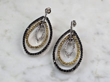 Load image into Gallery viewer, Womens Vintage Estate Sterling Silver Modernist Earrings 11.1g E3005