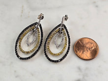 Load image into Gallery viewer, Womens Vintage Estate Sterling Silver Modernist Earrings 11.1g E3005