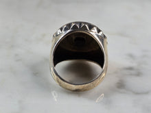 Load image into Gallery viewer, Mens Sterling Silver Two Tone Greek Key Medusa Ring 11.1g E3009