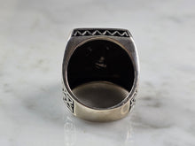 Load image into Gallery viewer, Mens Sterling Silver Mustang Horse Signet Ring 13.8g E3011