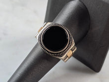 Load image into Gallery viewer, Mens Sterling Silver Onyx Watch Band Ring 14.8g E3014