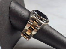 Load image into Gallery viewer, Mens Sterling Silver Onyx Watch Band Ring 14.8g E3014
