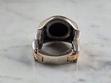 Load image into Gallery viewer, Mens Sterling Silver Onyx Watch Band Ring 14.8g E3014