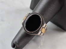 Load image into Gallery viewer, Mens Sterling Silver Onyx Watch Band Ring 14.3g E3016
