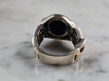 Load image into Gallery viewer, Mens Sterling Silver Onyx Watch Band Ring 14.3g E3016