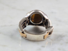 Load image into Gallery viewer, Mens Sterling Silver Tigers Eye Watch Band Ring 13.9g E3017