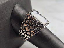 Load image into Gallery viewer, Mens Sterling Silver White Turquoise Ring 11.1g E3019