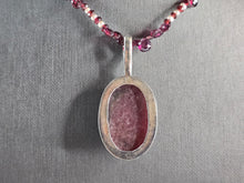 Load image into Gallery viewer, Womens Vintage Sterling Silver Rhodonite Pendant Beaded Necklace 35.2g E3027