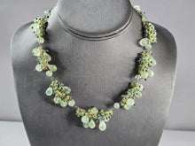 Load image into Gallery viewer, Womens Vintage Estate Sterling Silver Beaded Green Jade Necklace 61.6g E3030