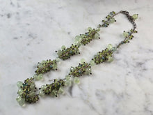 Load image into Gallery viewer, Womens Vintage Estate Sterling Silver Beaded Green Jade Necklace 61.6g E3030