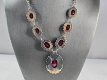 Load image into Gallery viewer, Womens Estate Sterling Silver Natural Ruby Pendant Necklace 46.4g E3032