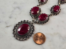 Load image into Gallery viewer, Womens Estate Sterling Silver Natural Ruby Pendant Necklace 46.4g E3032