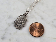 Load image into Gallery viewer, Vintage Estate Sterling Silver Islamic Muslim Allah Pendant Necklace 3.3g E3039