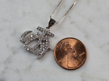 Load image into Gallery viewer, Sterling Silver Islamic Muslim Allah CZ Pendant Necklace 5.1g E3040