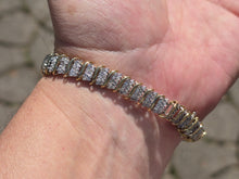Load image into Gallery viewer, Womens Vintage Estate 14K Yellow Gold Diamond Bracelet 14.2g E3049