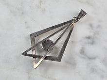 Load image into Gallery viewer, Womens Vintage Sterling Silver Tiger's Eye Modernist Pendant 3.6g E3050