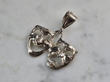 Load image into Gallery viewer, Womens Vintage Estate Sterling Silver Theater Masks Pendant 3.2g E3062