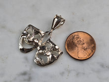 Load image into Gallery viewer, Womens Vintage Estate Sterling Silver Theater Masks Pendant 3.2g E3062