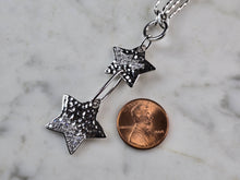 Load image into Gallery viewer, Womens Vintage Estate Sterling Silver Modernist Star Necklace 21.6g E3066