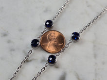 Load image into Gallery viewer, Womens Sterling Silver Sapphire Modernist Necklace 10.4g E3067