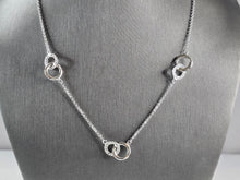 Load image into Gallery viewer, Womens Sterling Silver Modernist CZ Eternity Circle Necklace 9.1g E3068