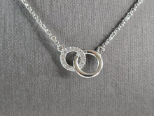 Load image into Gallery viewer, Womens Sterling Silver Modernist CZ Eternity Circle Necklace 9.1g E3068