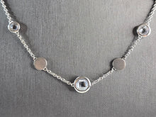 Load image into Gallery viewer, Womens Sterling Silver Modernist CZ Necklace 16.8g E3069