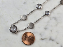Load image into Gallery viewer, Womens Sterling Silver Modernist CZ Necklace 16.8g E3069