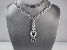 Load image into Gallery viewer, Womens Sterling Silver Modernist CZ Drop Pendant Necklace 28.9g E3072