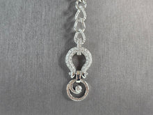 Load image into Gallery viewer, Womens Sterling Silver Modernist CZ Drop Pendant Necklace 28.9g E3072