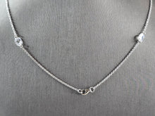Load image into Gallery viewer, Womens Sterling Silver Modernist CZ Necklace 6.5g E3074