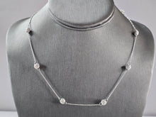 Load image into Gallery viewer, Womens Sterling Silver Modernist CZ Necklace 5.6g E3080